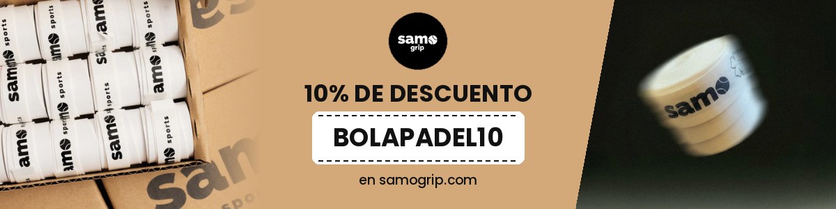 Samogrip: código BOLAPADEL10, 10 % de descuento
